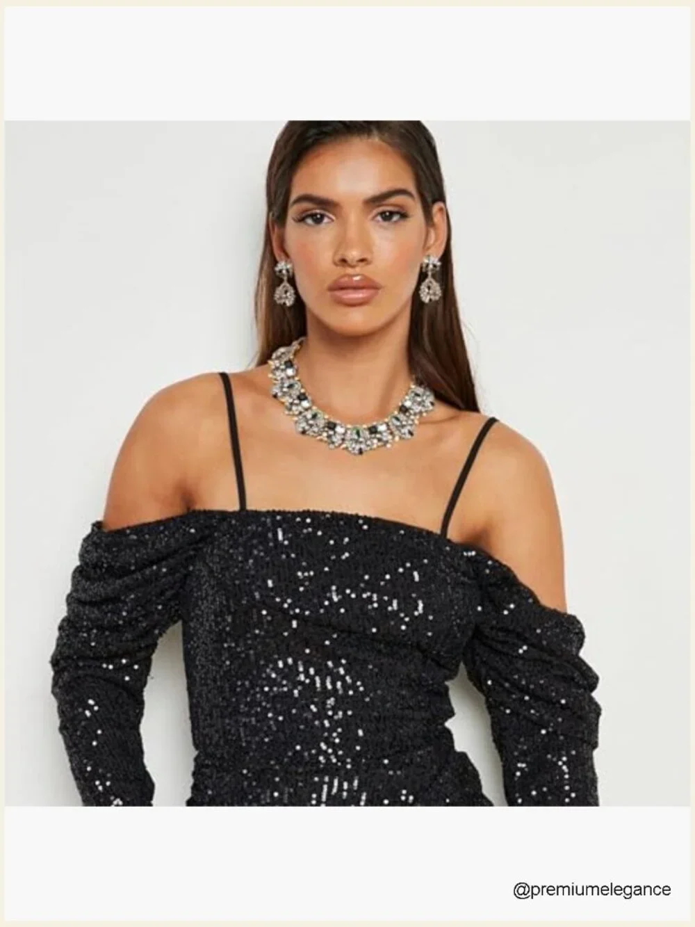 Chunky Rhinestone Statement Necklace and Earrings Set Vintage